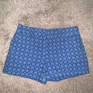LOFT Blue Geometric Print Shorts